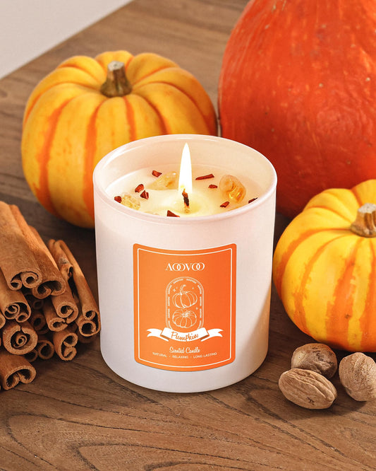 Pumpkin Spice Aromatherapy Candle 10oz for Women