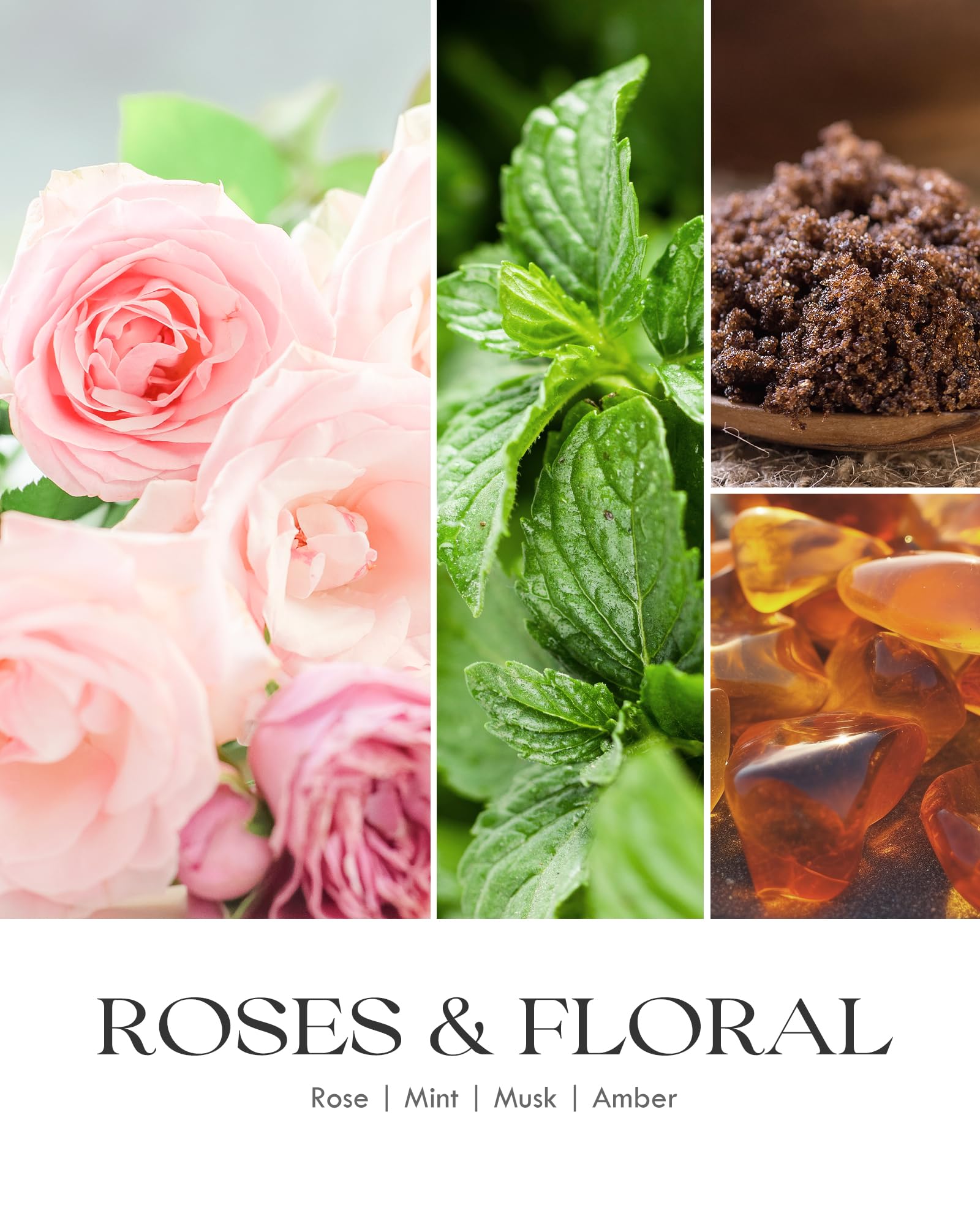 Top notes: Rose, Pink Pepper and Mint