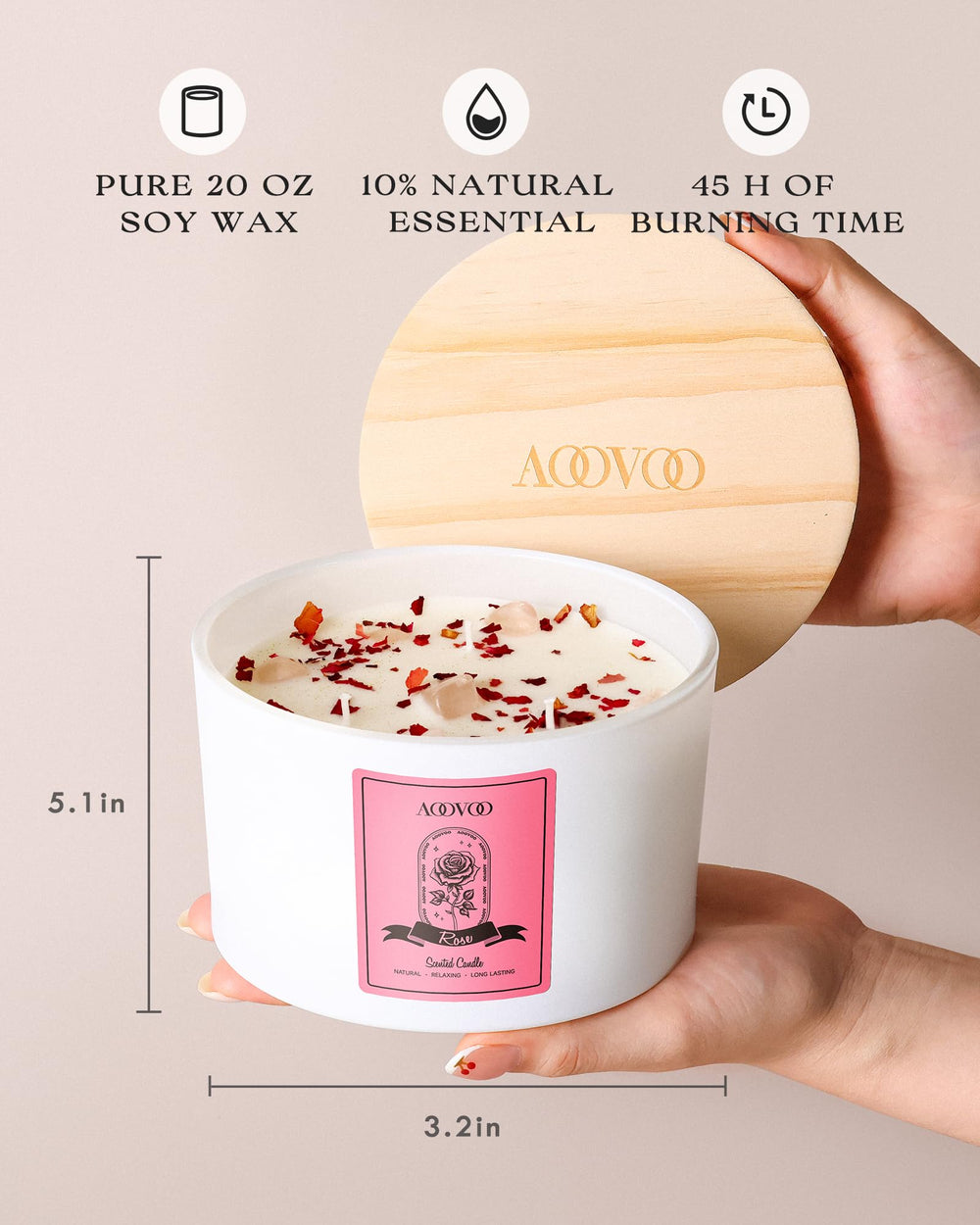 Candle interior showing crystals inside