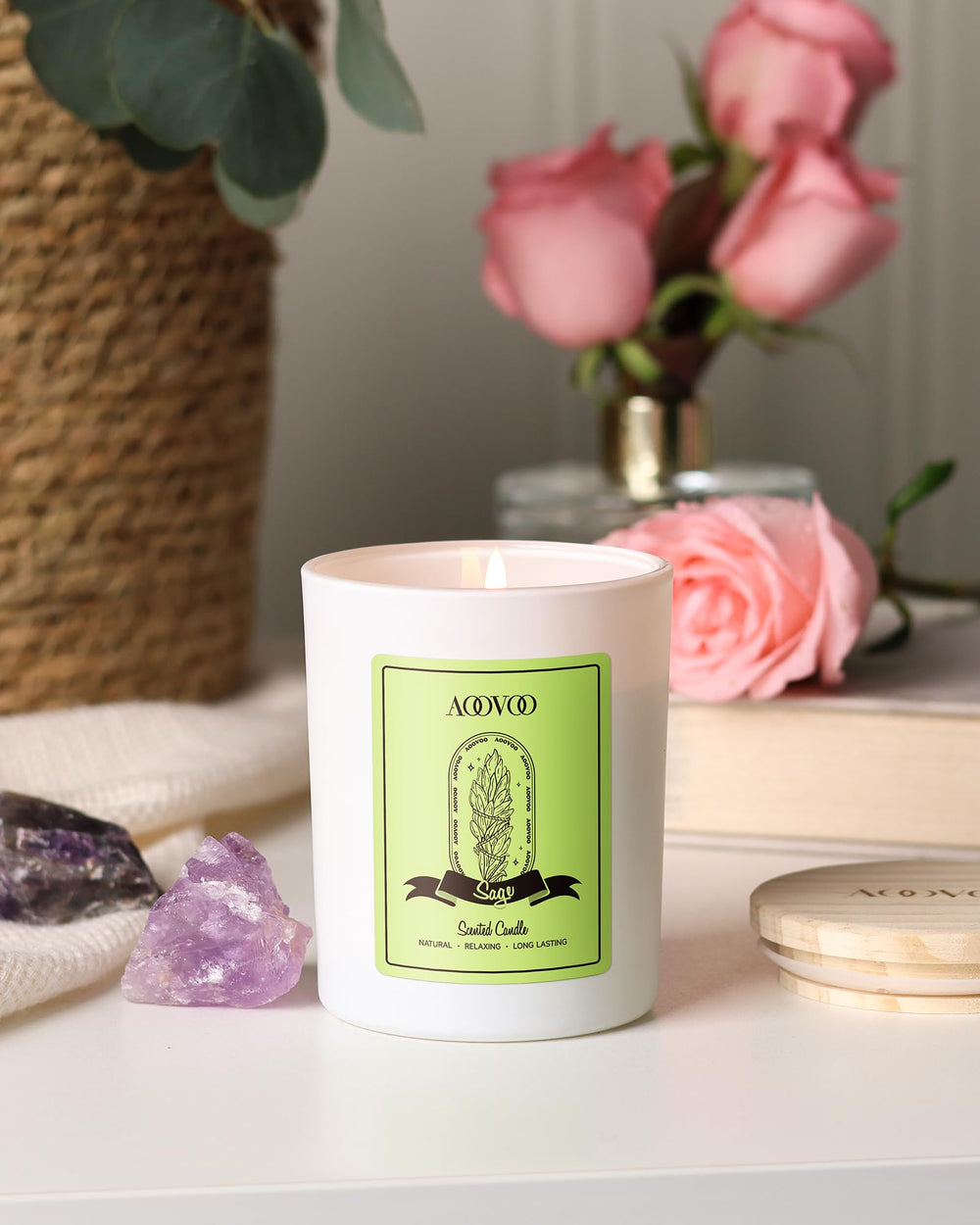 Non-toxic, clean-burning soy wax with lead-free wick