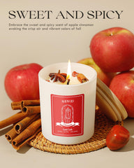 AOOVOO 10oz candle next to coffee mug showing true size