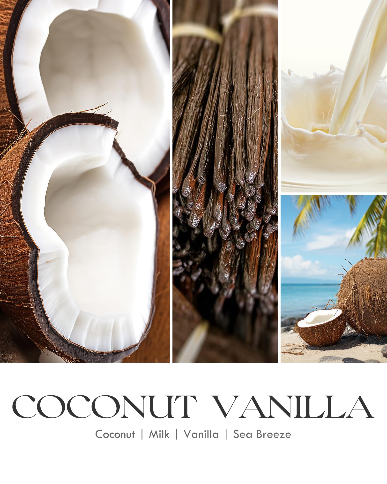 Gift-ready AOOVOO Vanilla Coconut Candle with elegant gold accents