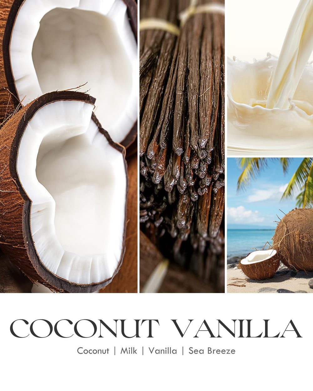 Gift-ready AOOVOO Vanilla Coconut Candle with elegant gold accents
