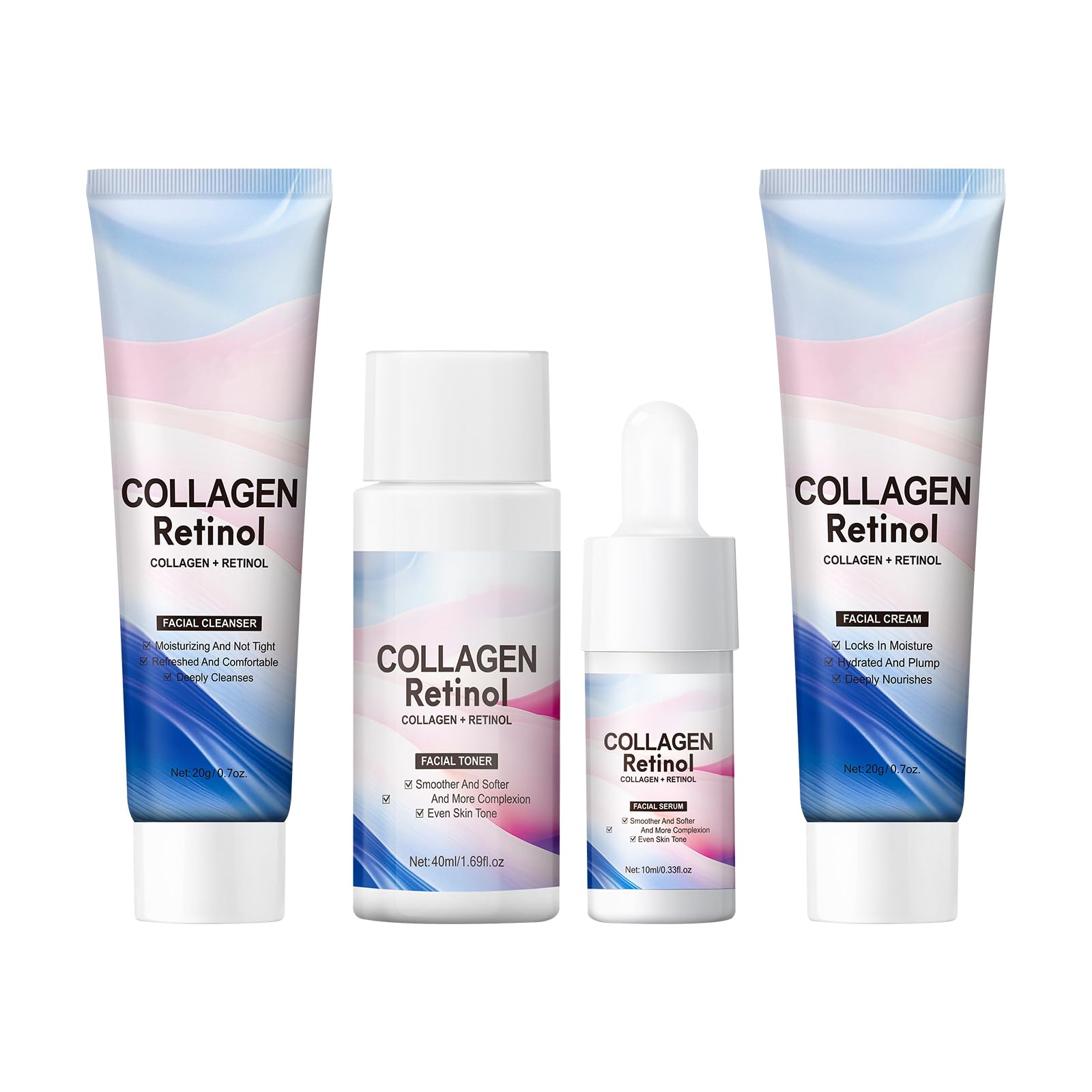 AOPEIBOTO collagen retinol face wash cleanses while supporting moisture balance for daily skin care.