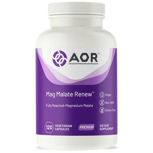 AOR Mag Malate Renew bottle with capsules