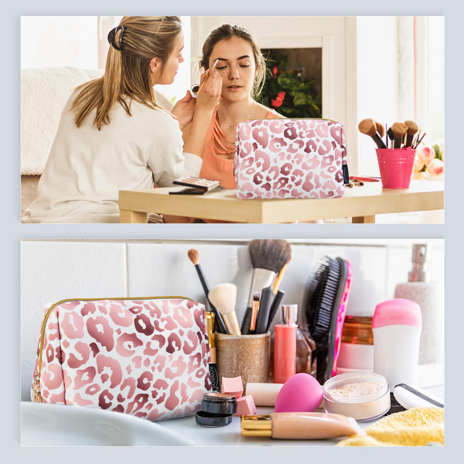 Two elastic pockets keep items secure in Aosbos pouch.