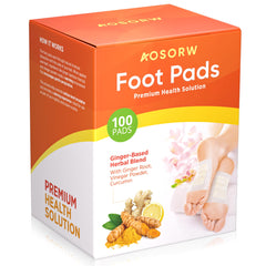 Product packaging and orange branding for AOSORW foot pads