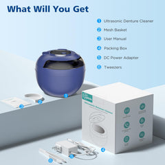 Compact dimensions of the navy blue Aotuda cleaner, 4.72x4.72x4.21 inches