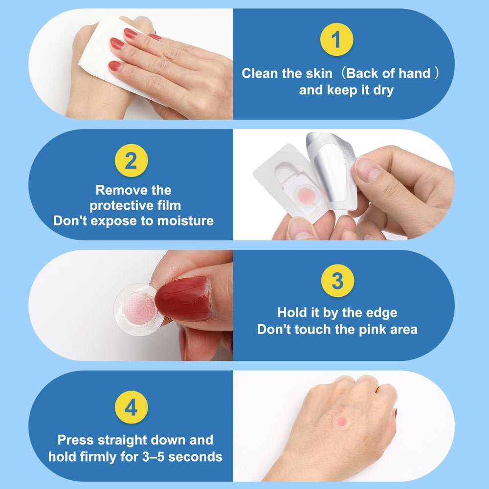 Demonstration of applying AOUGK Sleep Patch on the hand
