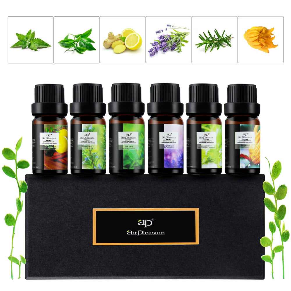 ap airpleasure fragrance oil collection closeup highlights labeled scents and premium bottles.