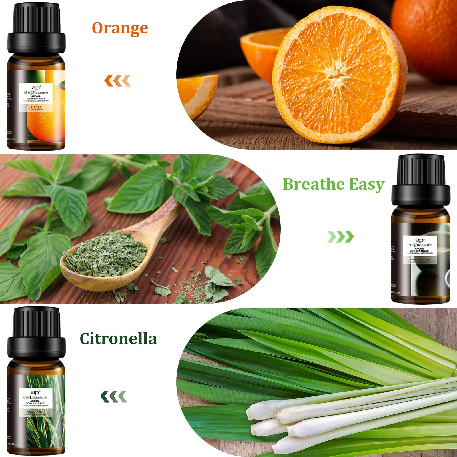 ap airpleasure Refresh orange bottle dark glass delivers uplifting citrus aroma for living spaces