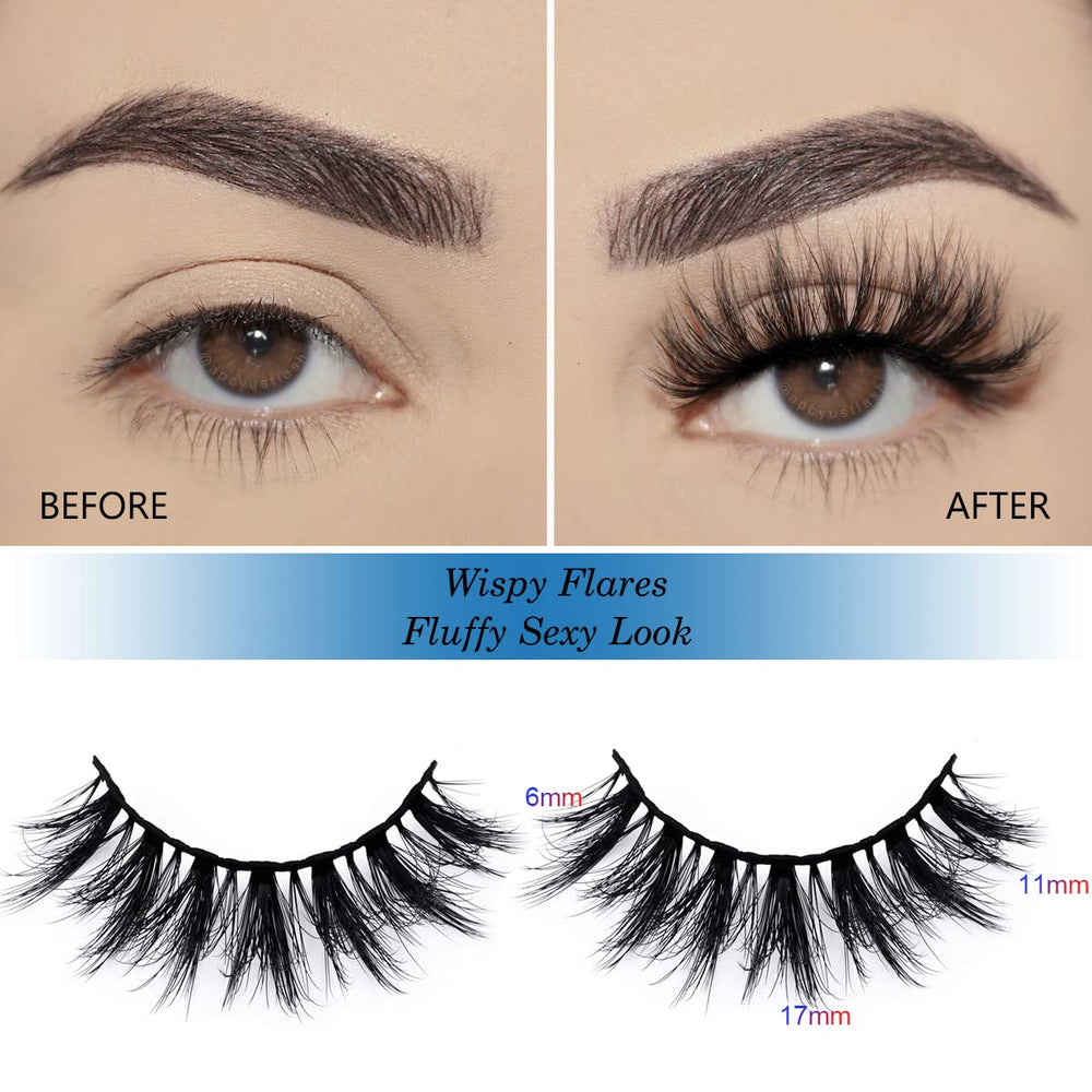 APCYUST easy-application lashes with flexible band glide along the lash line.