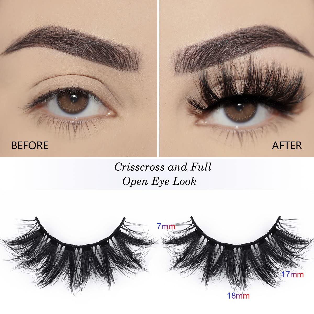 APCYUST portable packaging keeps lashes pristine for on-the-go touch-ups.