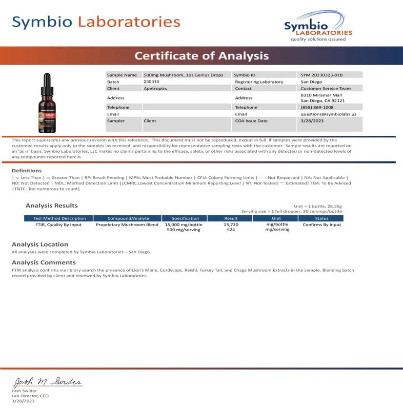 Lion’s Mane and Cordyceps mushrooms in the formula