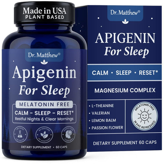 Apigenin sleep supplement hero image