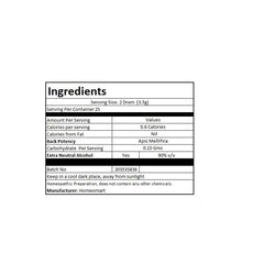 Dosing instruction example for under-the-tongue administration