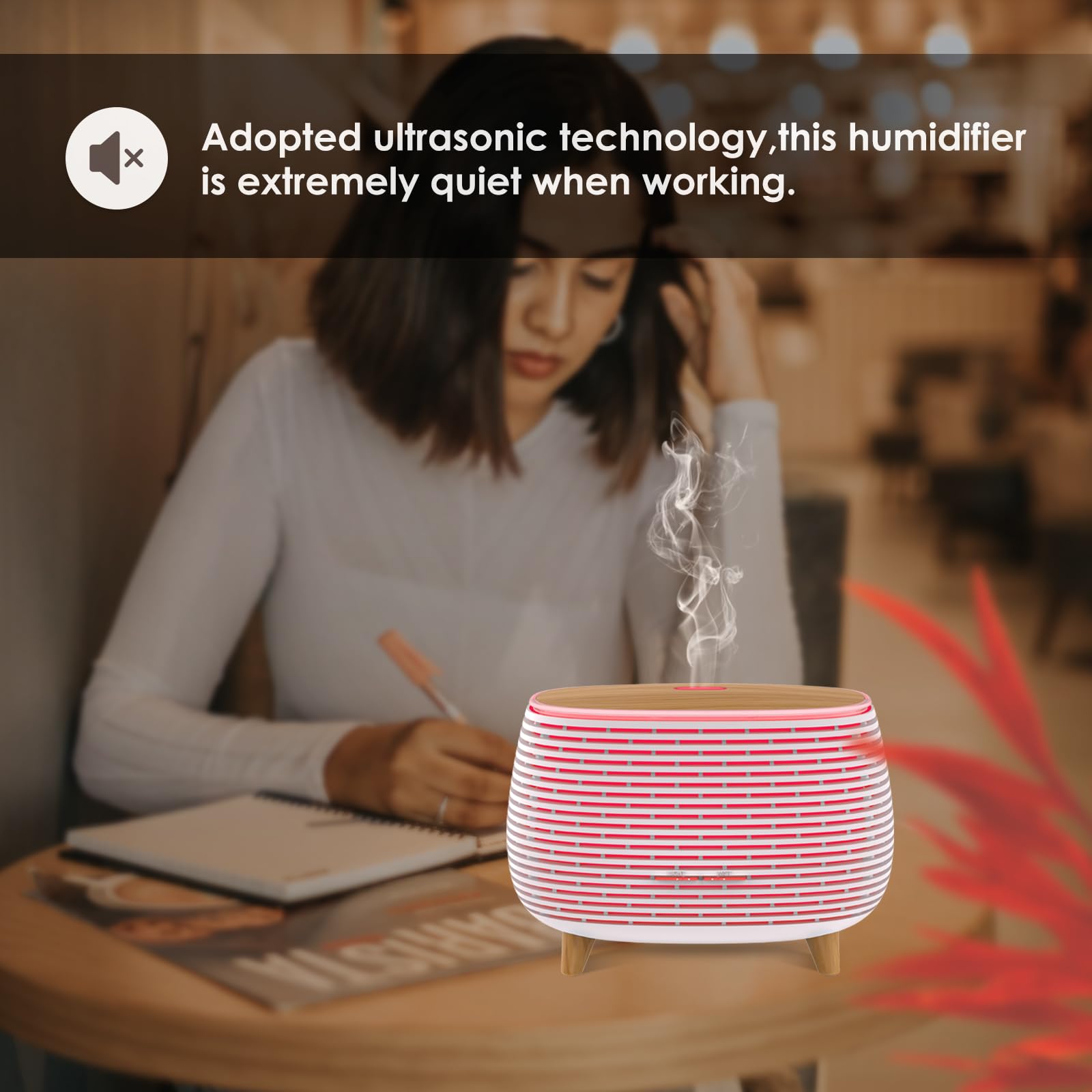 APOMATOT diffuser showing intermittent and continuous mist modes