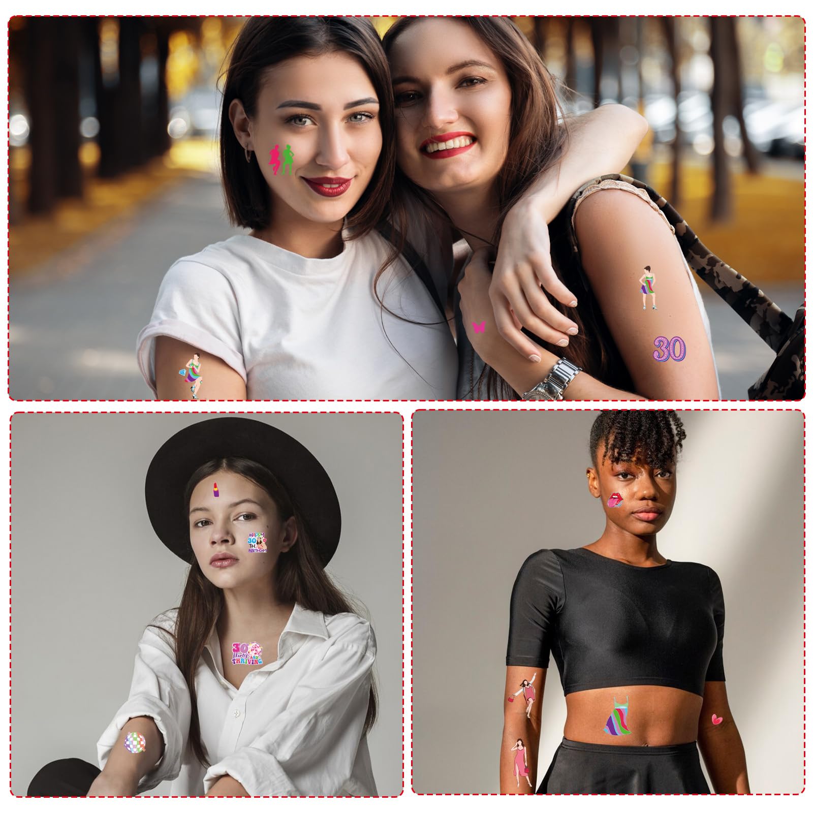 Aposwow high-quality transfer tattoos resisting smudges during celebrations