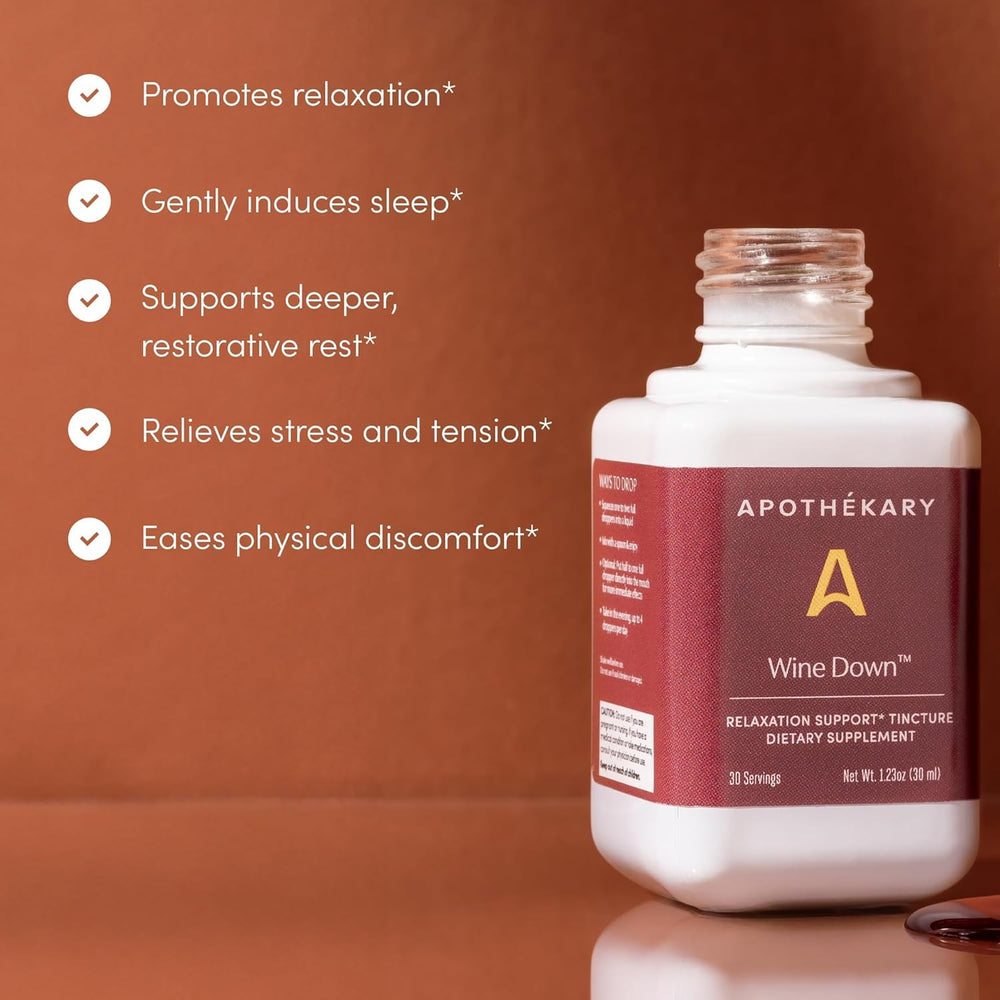 Apothékary All Day Stress Duo packaging mentions 30 servings per bottle.