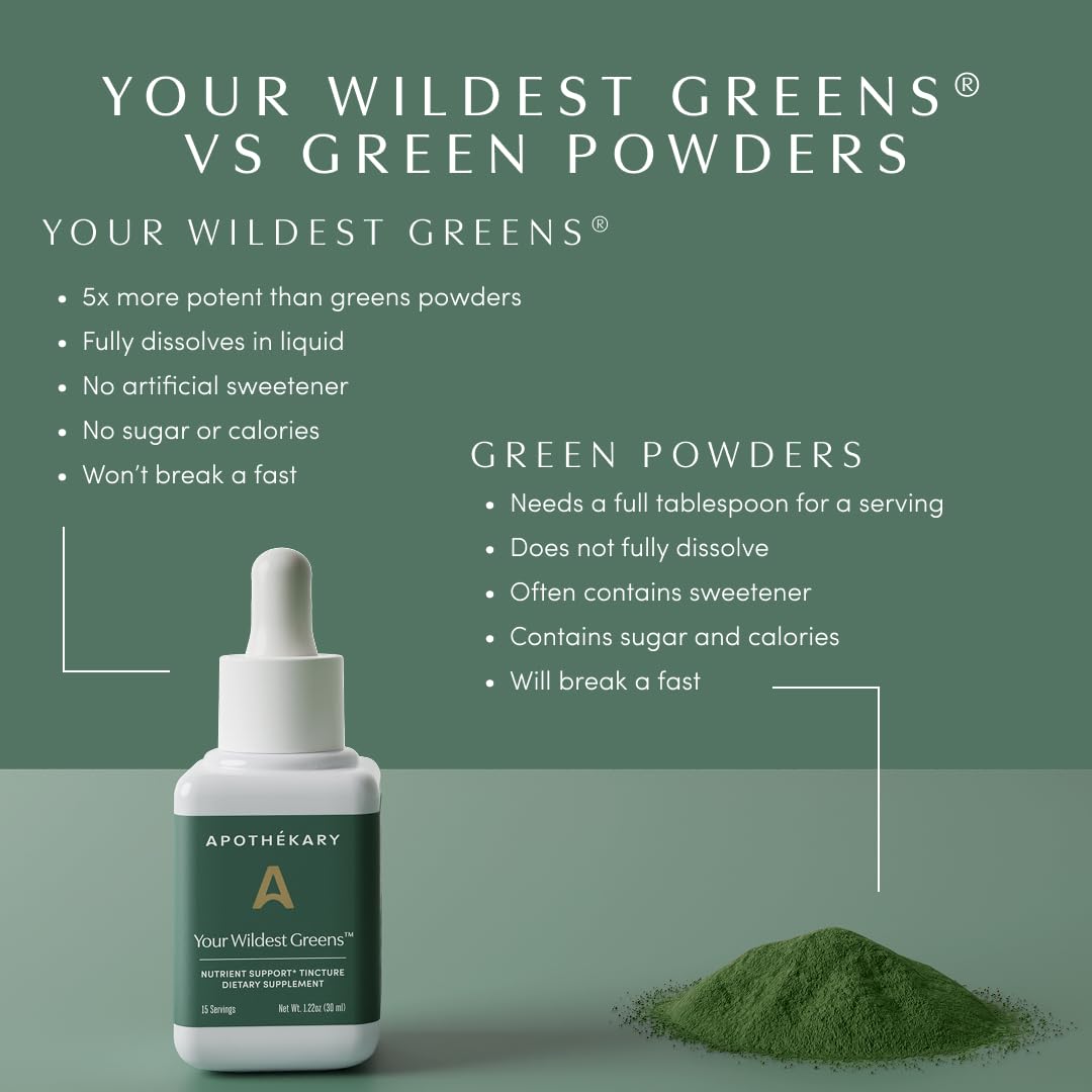 1.22oz bottle packaging of the all-in-one greens drops