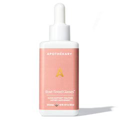 Bottle of Apothekary Rose-Tinted Glasses with rose-tinted herbal liquid