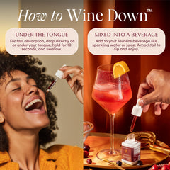 Wine Down bottle pour with a warm berry aroma