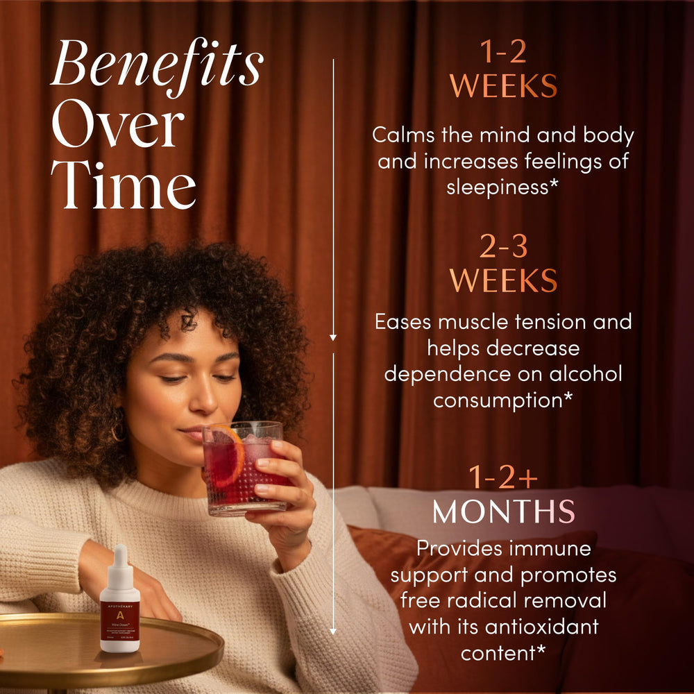 Wine Down on a nightstand, a convenient evening companion