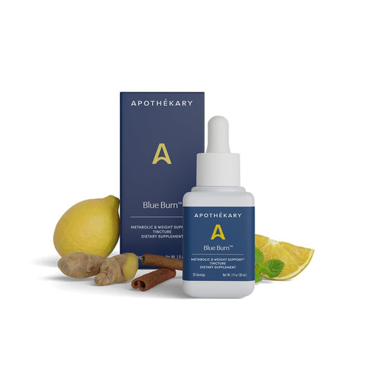 Bottle of Apothékary Blue Burn Liquid Drops, 1 fl oz