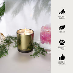 Fragrance notes card: balsam fir, bayberry, rockrose, sage