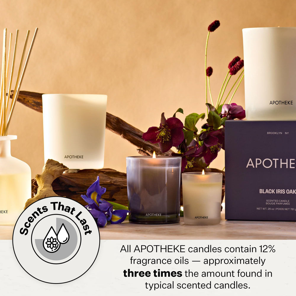 Gift-ready APOTHEKE candle packaging