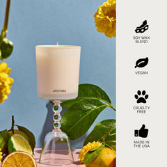 Candle care: trimming wick before lighting