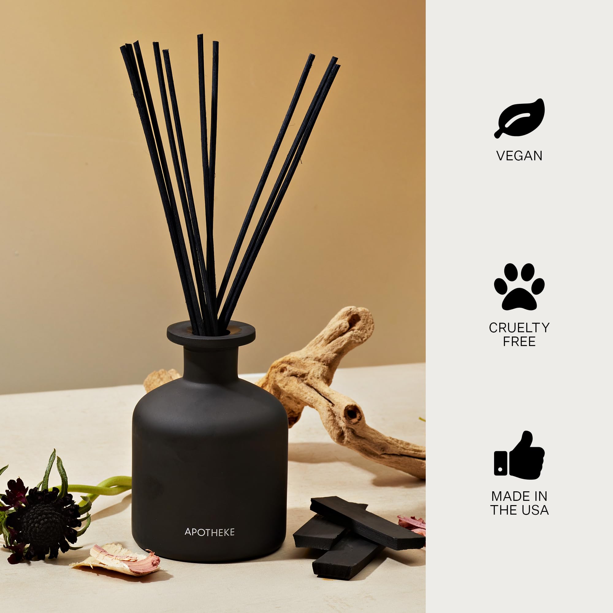 Packaging of APOTHEKE Charcoal Reed Diffuser