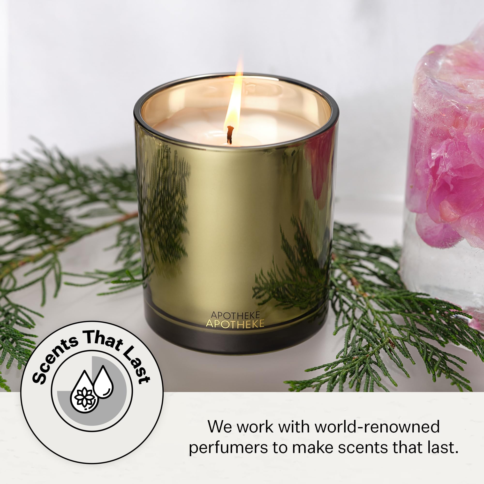 Gift-ready APOTHEKE luxury candle packaging