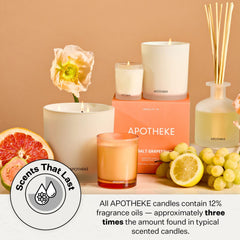 Brooklyn-made Apotheke Sea Salt Grapefruit candle on display