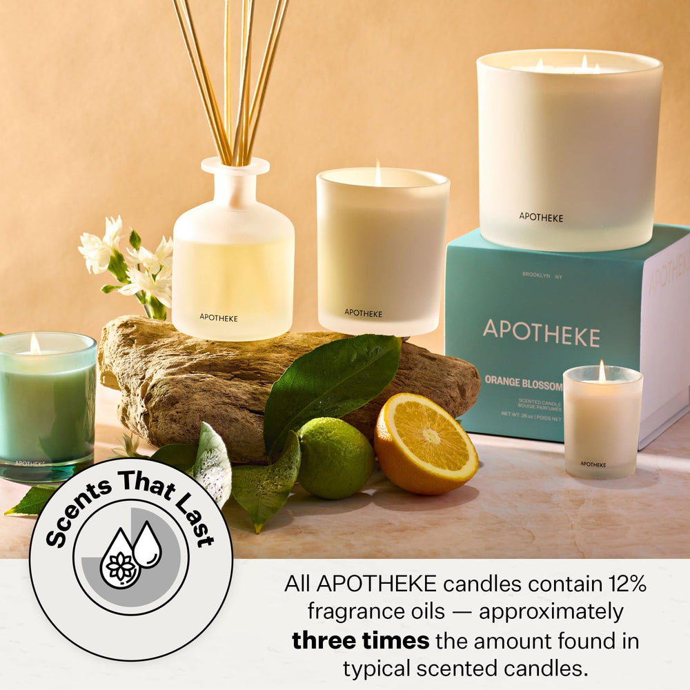 APOTHEKE Verdant Garden candle hand-poured in the USA