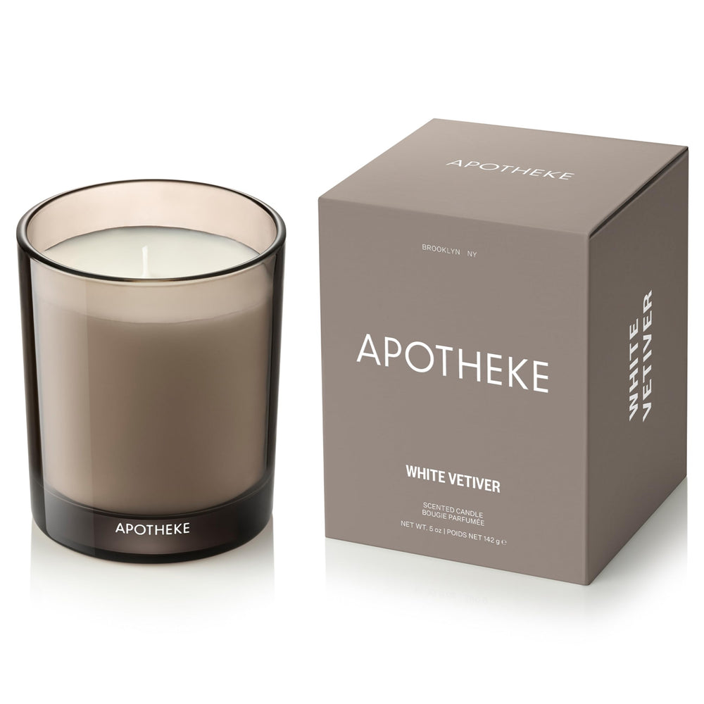 APOTHEKE White Vetiver Petite Candle – hand-poured 5 oz jar