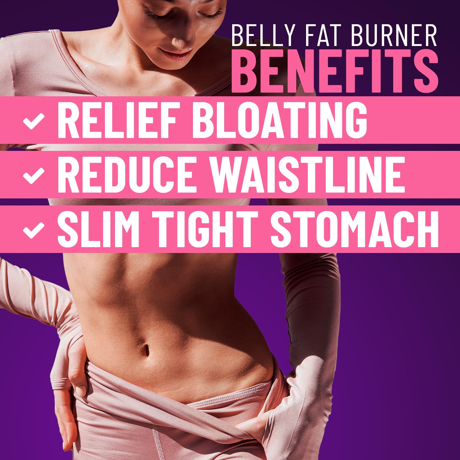 Slim waist and toned abdomen illustration