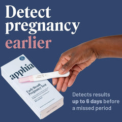 Midstream pregnancy test in use