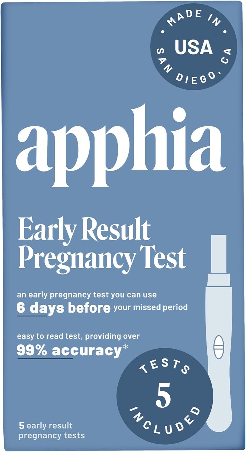 Apphia Early Detection Pregnancy Test pack of 5 on white background