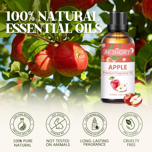Apple fragrance oil being added to a diffuser