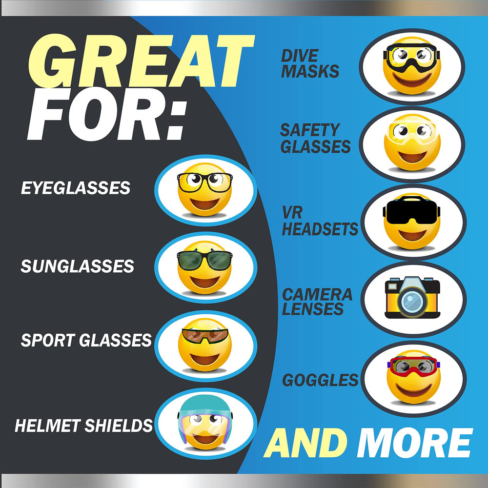 Applying Fog Free+ anti-fog spray to lenses