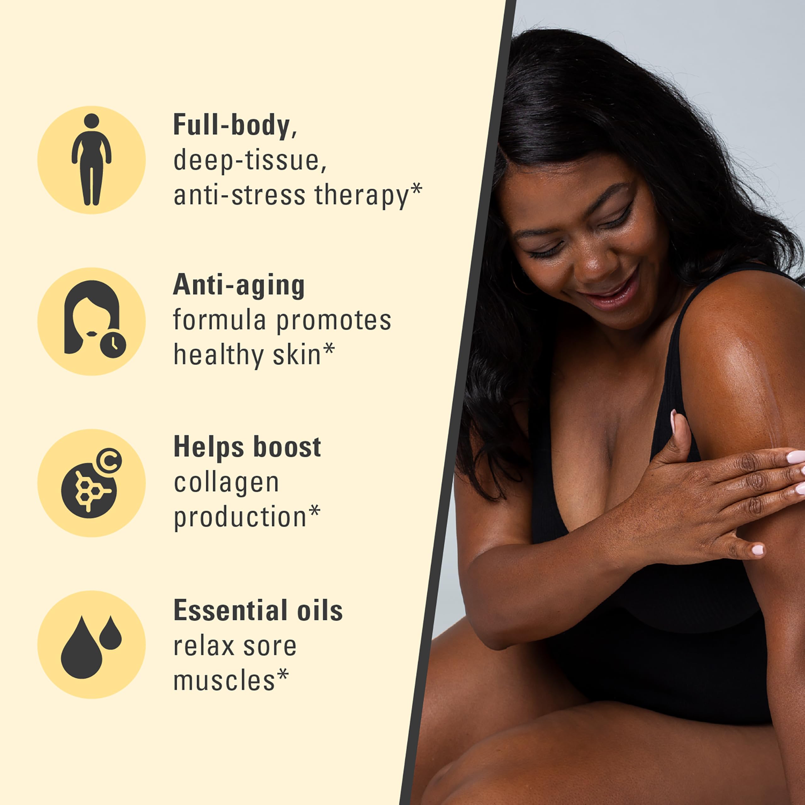 Full-body massage oil for circulation and detox