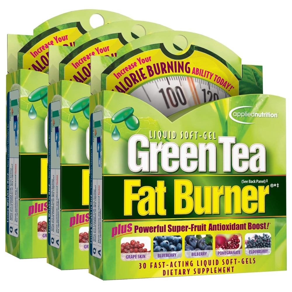 Applied Nutrition Green Tea Fat Burner bottle with 30 liquid soft-gels