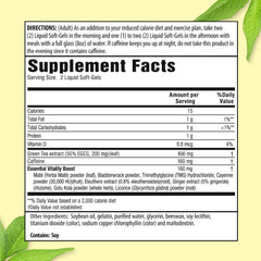 Close-up of Green Tea Fat Burner soft-gels