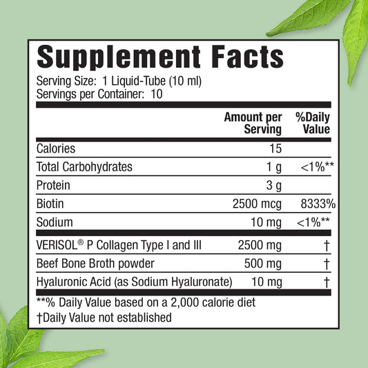 Close-up of berry-flavored liquid collagen tubes