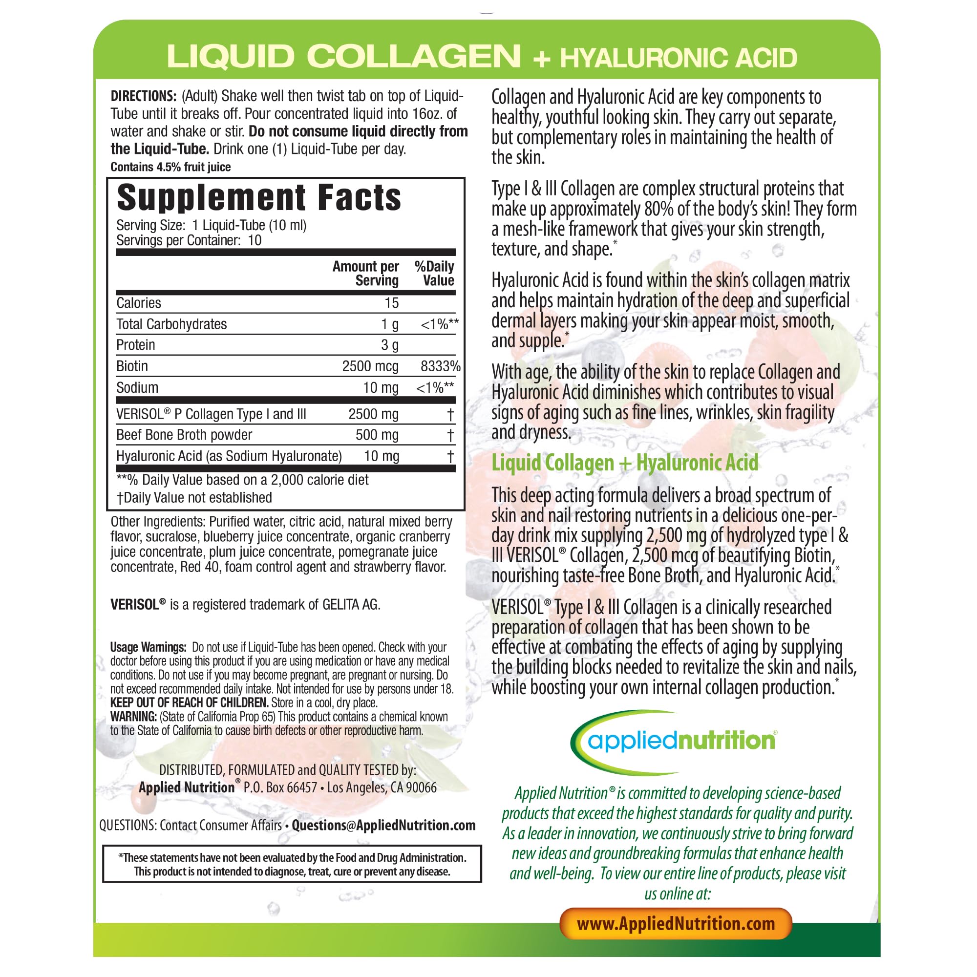 Three-pack display of Applied Nutrition product
