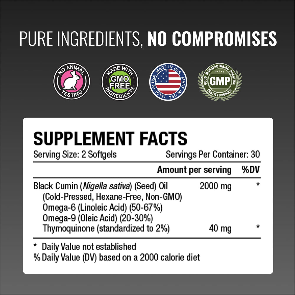 Side/back view of the 60 softgels bottle
