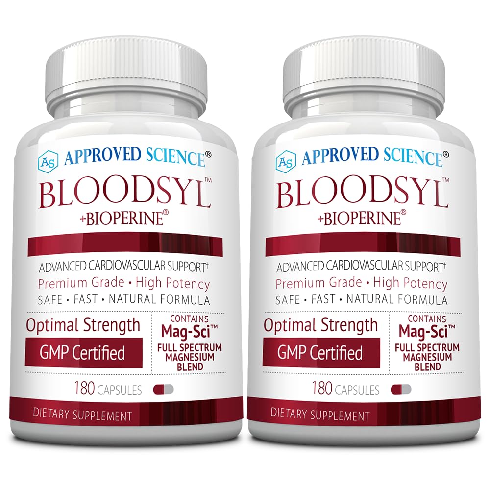 Approved Science Bloodsyl bottle side view with vegan capsules for daily wellness support