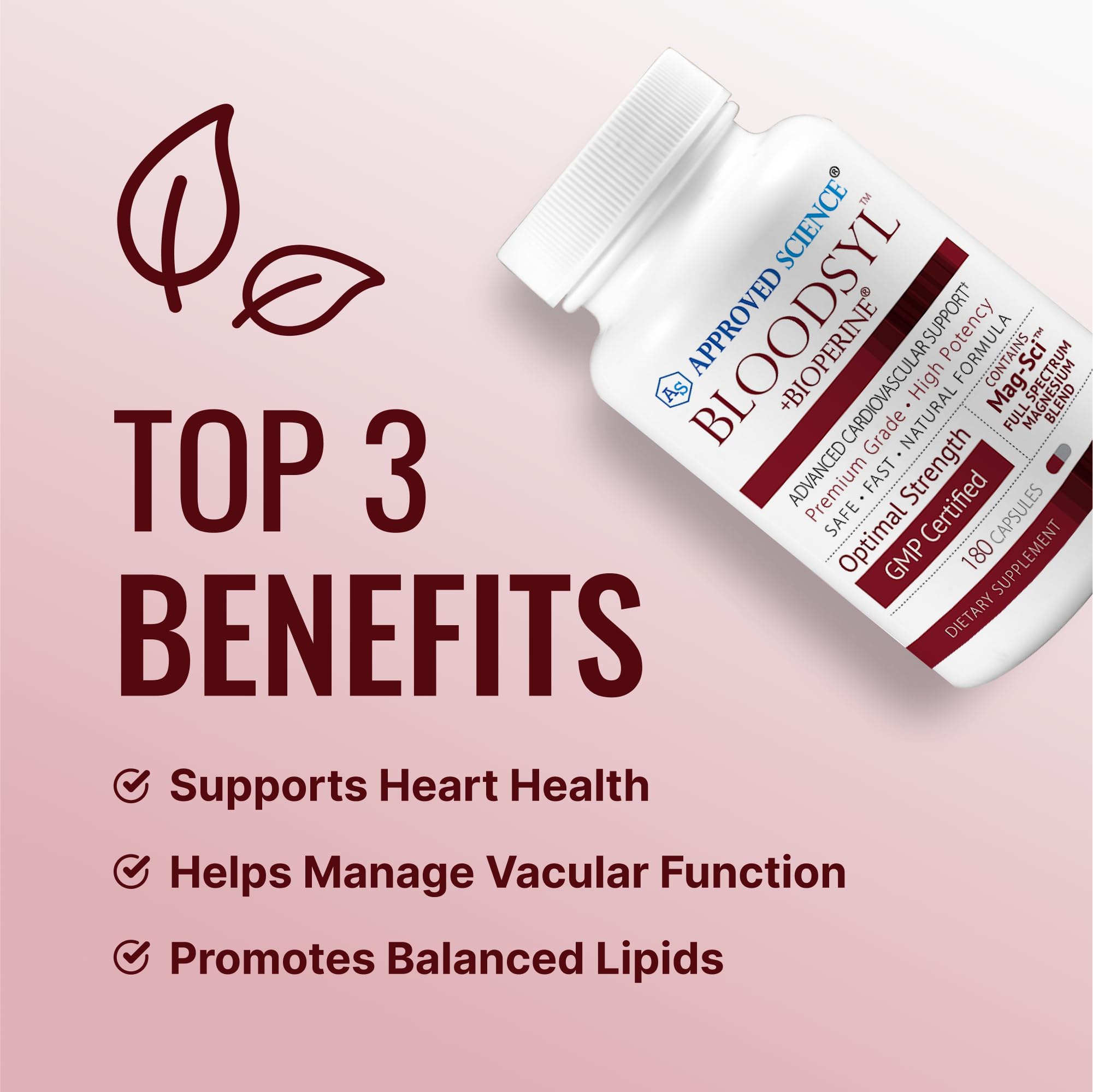 Approved Science Bloodsyl pack of 2 label showing two bottles and GMP-certified quality