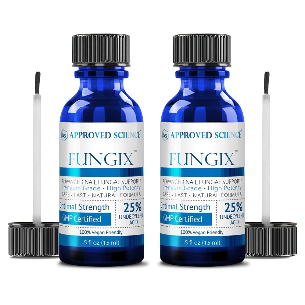 Approved Science Fungix bottle with 25% undecylenic acid for nail wellness support.